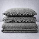 Cobre Leito Balle Casal King 3 peças Colcha Cama Cinza