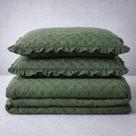 Cobre Leito Balle Casal King 3 peças Colcha Cama Verde