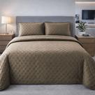 Cobre Leito Balle Casal Queen 3 peças Colcha Cama Bege