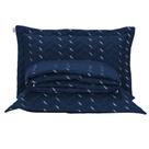 Cobre Leito Bordado 400 Fios Heitor Casal King 100% Poliéster - Azul Marinho