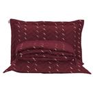 Cobre Leito Bordado 400 Fios Heitor Casal Padrão 100% Poliéster - Vermelho