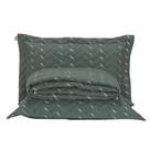 Cobre Leito Bordado 400 Fios Heitor Casal Queen 100% Poliéster - Verde Militar