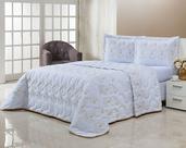 Cobre Leito Bordado Cama King 3 Peças Dupla Face 180 Fios Branco