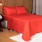 Cobre leito Bouti Casal avulso 200 fios Liso Vermelho Cobre leito Bouti Casal avulso 200 fios Liso Vermelho