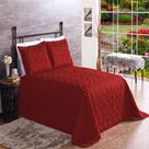 Cobre Leito Casal Clean Vermelho Enxovais Aquarela 3 peças