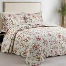 Cobre Leito Casal Dupla Face Estampado 03 Peças Toque Macio Evolution Floral Rosê Garden
