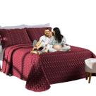 Cobre Leito Casal Padrão 400 Fios Bordado com Porta Travesseiros Cobre Leito Casal Padrão 400 Fios Bordado com Porta Travesseiros