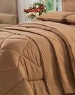 Cobre Leito Casal Soft Touch 3 Peças 300 Fios Café