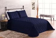 Cobre leito clean casal 3 pecas - azul marinho