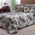 Cobre Leito Colcha Cama Casal Padrão 03 Peças Tecido Piquet Estampado