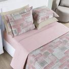 Cobre leito Colcha Cama Casal Queen Cotton Dupla Face 3 Peças Estampado
