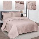 Cobre Leito Colcha Cama Queen Box Dupla Face Cores - Rosas