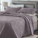 Cobre Leito Colcha Casal Queen Pratika Dupla Face 03 Peças - Lavanda - 100% Poliéster