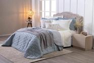 Cobre Leito Colcha Queen Harmony Matelado Dupla Face Tecido Percal 400 Fios 03 Peças