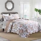 Cobre leito de Solteiro Estampado dupla Face Bege floral