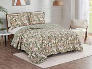Cobre leito estampado tamanho king 3 peças colcha bouti soft