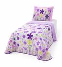 Cobre Leito Infantil Garden 2 Peças nas cores lilas e pink Solteiro Enxovais Aquarela