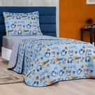 Cobre Leito Infantil Solteiro Game Gamer 2 Peças Colcha Estampada