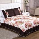 Cobre Leito Isabela Queen 3 Pecas - Floral Marrom