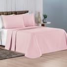 Cobre Leito King 100% Algodão com Porta Travesseiro Aba Americana Charm 03 Peças