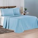 Cobre Leito King 100% Algodão com Porta Travesseiro Aba Americana Charm 03 Peças Serenity