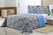 Cobre Leito King Size 3 Peças Dupla Face 180 Fios Patchwork Azul Cobre Leito King Size 3 Peças Dupla Face 180 Fios Patchwork Azul