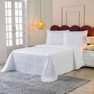 Cobre Leito Lótus Casal 3 Peças Matelado Branco