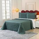 Cobre Leito Lótus Casal 3 Peças Matelado Verde