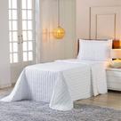 Cobre Leito Lótus Solteiro 2 Peças Matelado Branco