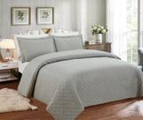 Cobre Leito Luxo Para Cama de Casal + Kit 2 Portas Travesseiros