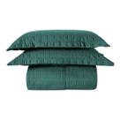 Cobre Leito Matelassê Percal 300 fios Basic Casal Padrão 03 Peças 100% Poliéster - Verde