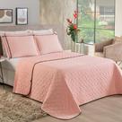 Cobre Leito Queen 3 Peças Bella Malha 100% Algodão - Rosa Decor Cobre Leito Queen 3 Peças Bella Malha 100% Algodão - Rosa Decor