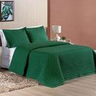 Cobre Leito Queen Amarilis Micropercal 200 Fios 3 Peças - Esmeralda