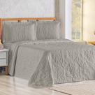 Cobre Leito Queen Bouti Mavie Floral 180 Fios 3 Peças - Cinza - 100% Poliéster