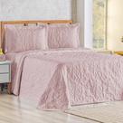 Cobre Leito Queen Bouti Mavie Floral 180 Fios 3 Peças - Rose - 100% Poliéster