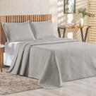 Cobre Leito Queen Bouti Mavie Geométrico 180 Fios 3 Peças - Cinza - 100% Poliéster