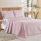 Cobre Leito Queen Bouti Mavie Geométrico 180 Fios 3 Peças - Rose