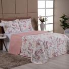 Cobre leito Queen Dupla Face 3 peças Floral Rose Brisa Cobre leito Queen Dupla Face 3 peças Floral Rose Brisa