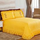 Cobre Leito Queen Ester 3 Peças Amarelo