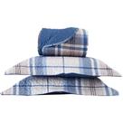 Cobre Leito Queen Naturale 3 Peças 200 Fios Xadrez Conforto Cobre Leito Queen Naturale 3 Peças 200 Fios Xadrez Conforto
