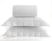 Cobre leito Satinée square branco 300 fios