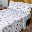 Cobre Leito Solteiro 2 peças Colcha Dupla Face Matelado c/ Porta Travesseiro