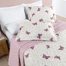 Cobre Leito SOLTEIRO 2 peças matelassê estampado dupla face -