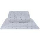 Cobre Leito Solteiro Decor Bordado 200 Fios 2 Peças - Branco