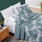 Cobre Leito Solteiro Floral 1,80x2,40 Colcha Dupla Face Avere 2 Peças
