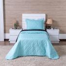 Cobre Leito Solteiro Hipercal 400 Fios Bordado com Porta Travesseiro 02 Peças Essence Verde Tiffany