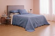 Cobreleito Bordado Queen Azul 240x260m C/3 pecas Lepper