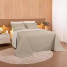 Cobreleito Comfy Queen 240x260m Dupla Face C/3 Peças Bege