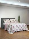 Cobreleito Dupla Face Casal Queen Estampado Valentina - 2,40m x 2,60m - 3 peças