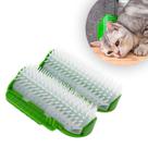 Coçadinha Gatos Escova Tira Pelos Massageadora Canto Parede Verde